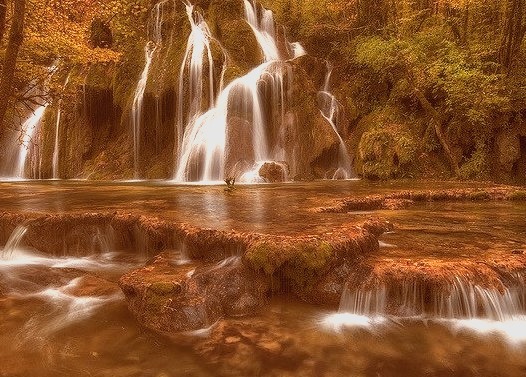 by Philippe Saire on Flickr.Cascade des Tuffs in Jura mountains, France.