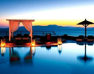 Sunset Pool, Santorini, Greece