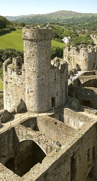 Towers of Conwy Castle in Northern Wales