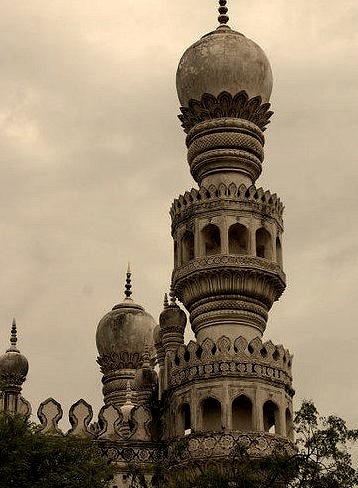 Minarets of Qutub Shahi Tombs in Hyderabad, Andhra Pradesh, India