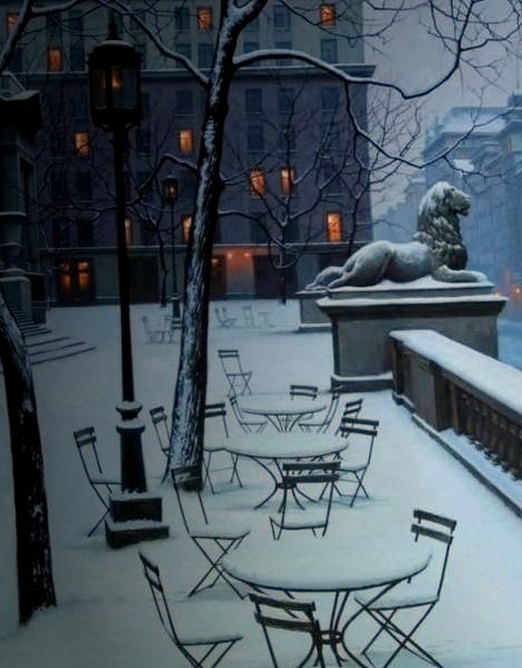 Snowy Night, Fifth Avenue, New York City
