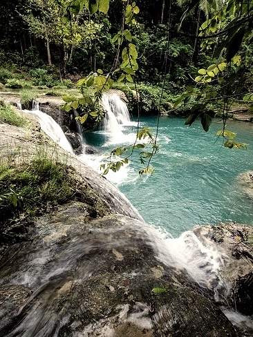 Cambugahay Falls in Siquijor Island, Philippines
