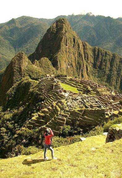 Admiring the wonder, Machu Picchu, Peru