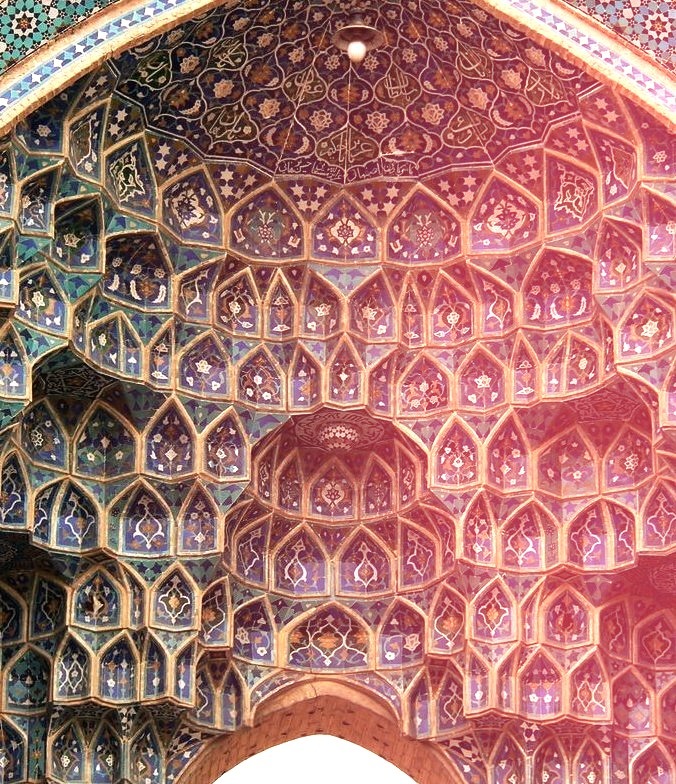 Azari style of persian architecture at Jameh Mosque in Yazd, Iran