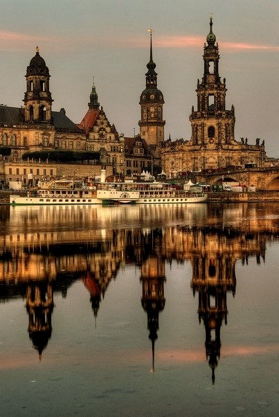 The towers of Dresden in Saxony, Germany