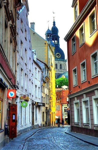 Street view in the old town, Riga / Latvia